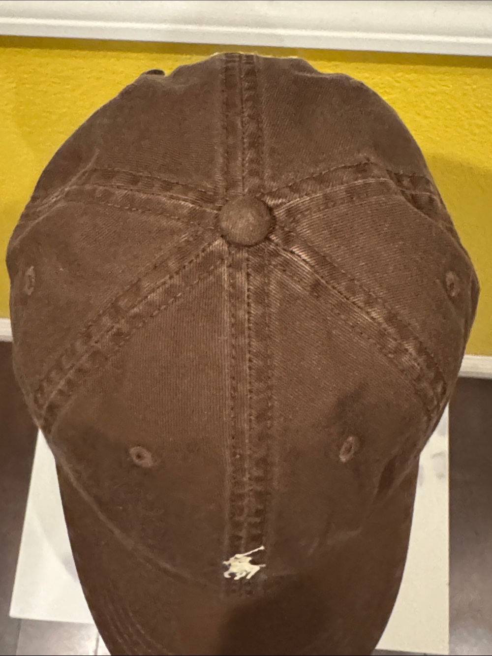 New Polo Ralph Lauren Brown Cotton Baseball Cap with White Logo NWT, OS - Picture 8 of 10